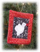 Quilt Block with Embroidered Dove